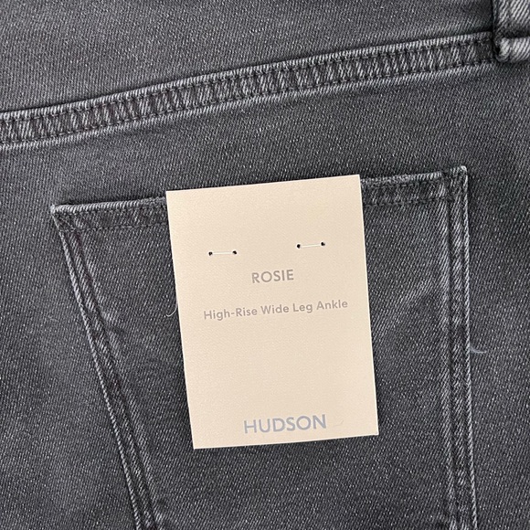 NWT $195 Hudson Rosie Wide Leg Ankle Jean - Ash Black - Size 32 - Picture 8 of 10